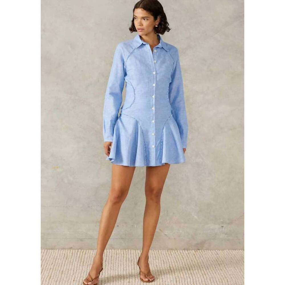 NEW MON RENN shore mini dress in aquatic